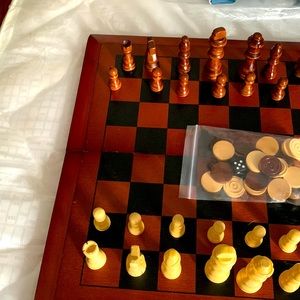 All pieces, also checker,